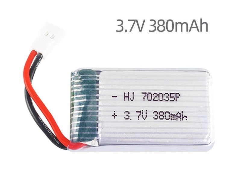 3.7V 380mAh White Li-Po Rechargeable Battery for Drone Carousel 5