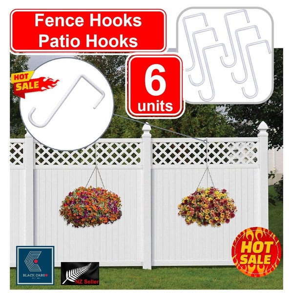6Pack Wood Steel Fence Panel Hooks Solar light *Local Clearance* Carousel 1