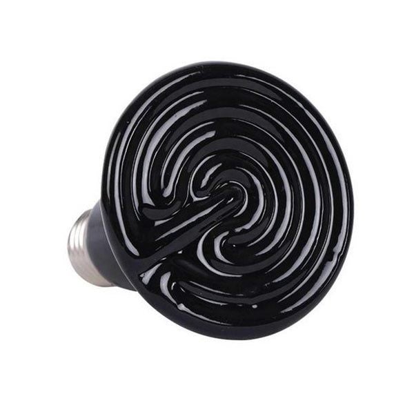 75W Pet Ceramic Heat Lamp Infrared Heating Emitter Reptiles Chickens Carousel 1