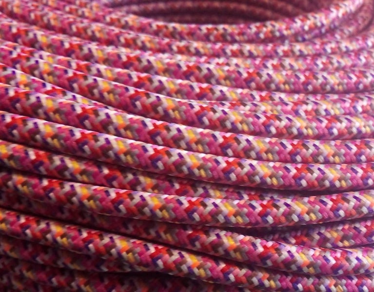 Electrical Fabric Cable / Cord 3-core. Pixel Summer Dream Carousel 1