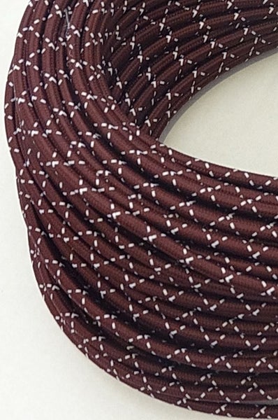 Electrical Fabric Cable / Cord 3-core. Ron Burgundy Carousel 1