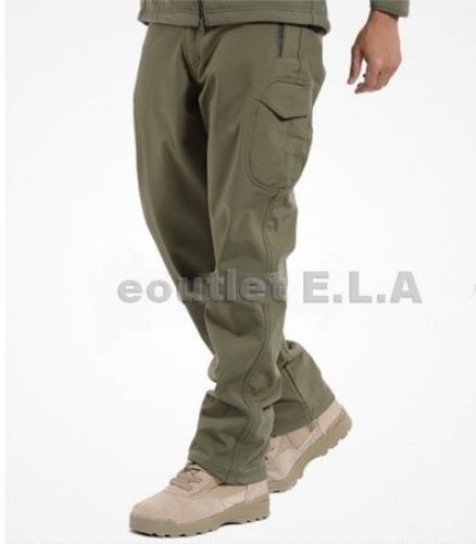 Soft Shell Tactical Thermal Waterproof Pants OD - Size M Carousel 1