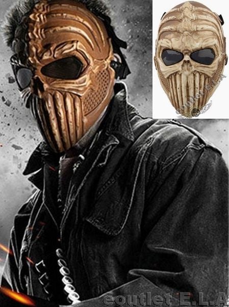 SPINE TINGLER Full Face Mesh Eye Mask BONE COLOUR Carousel 1