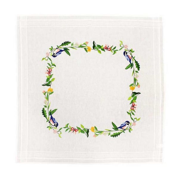 Make It Printed Embroidery Birds on Branches Table Topper Stitching Kit Carousel 2