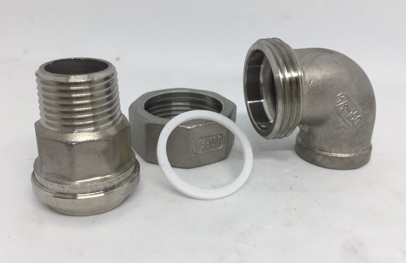 1/2"(15mm) Male Female 90 degree 304SS Barrel Union (Price Match Guarantee) Carousel 6