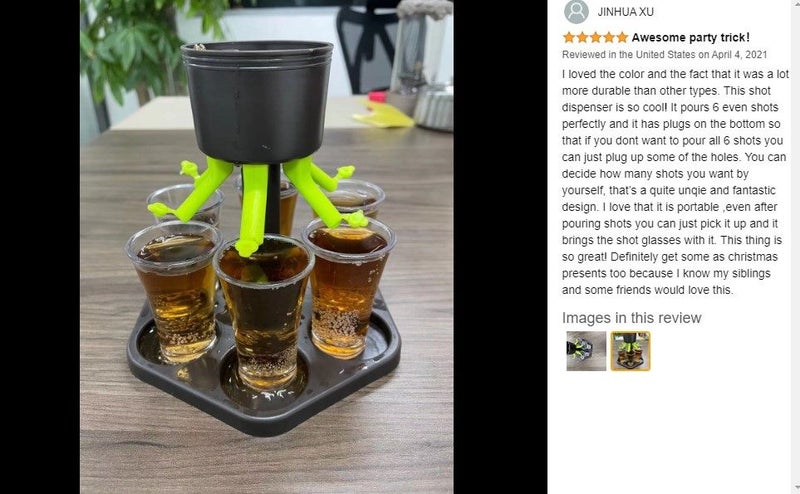 Brand New 6 Shot Glass Dispenser Bar Drink Game Party *Sale NOW* Carousel 2