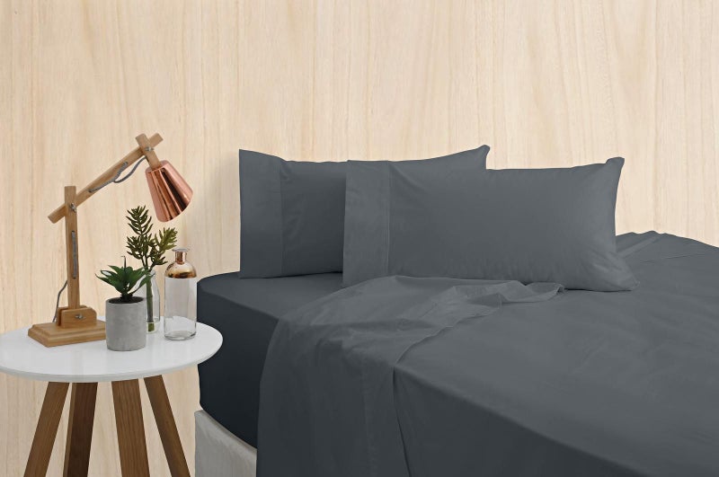 Bas Phillips Bamboo Cotton Sheet Set (Charcoal) - Queen Carousel 1