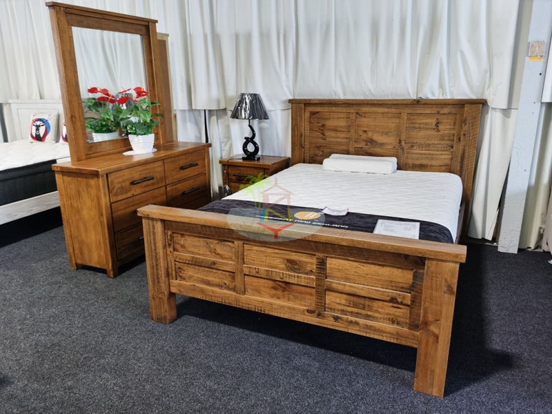Woodgate# NZ Pine Rustic Bedroom Suite | Queen Carousel 2