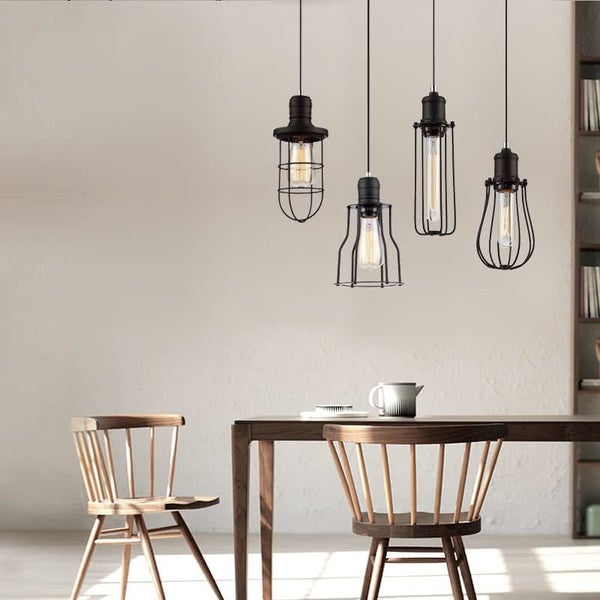 CLA Blackband Stepped Bottom Iron Cage Pendant Light Carousel 5