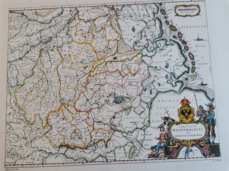 Vintage Print of Antique Map(Lower Germany) by Joan Blaeu(1596-1673) Carousel 2