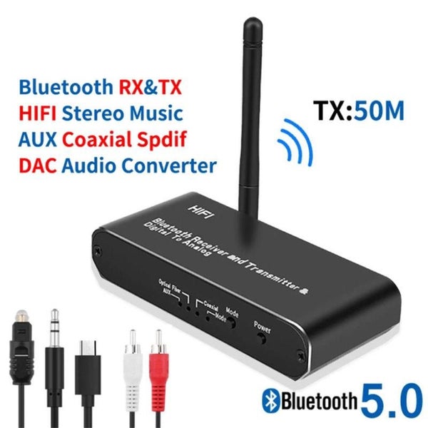 Dac Digital To Analog Audio Converter 3.5mm Aux Coaxial Optical Bluetooth Audio Carousel 1