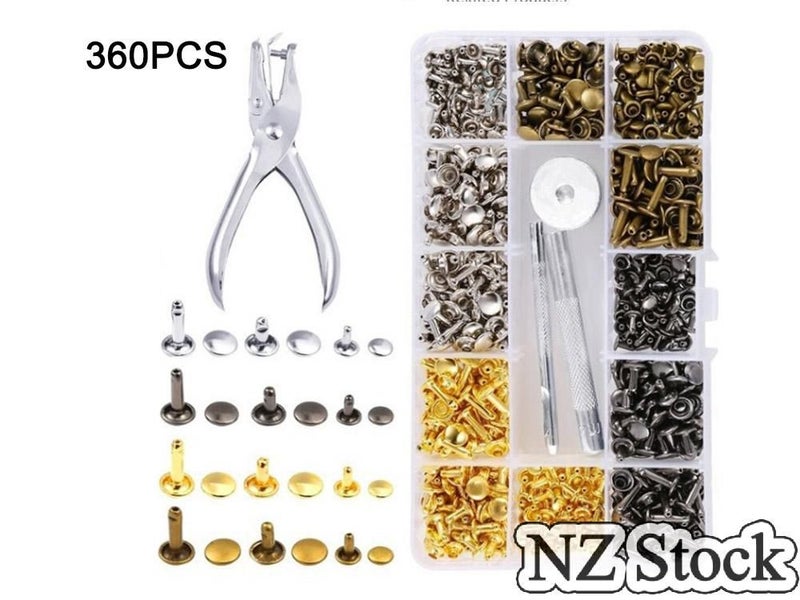 Rivets Rivet Studs Crafts DIY Rivets Kit 360PCS Carousel 1