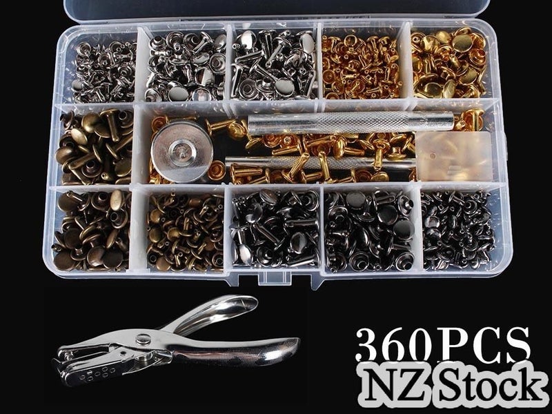 Rivets Rivet Studs Crafts DIY Rivets Kit 360PCS Carousel 2
