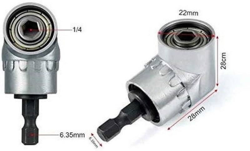 105 Deg Extension Power Screwdriver Drill ¼ inch Hex Screwdriver Socket Adapter Carousel 2