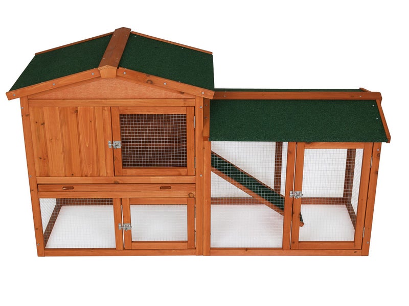 Wooden Rabbit / Guinea Pig Hutch with Sleep Area Waterproof *RRP $259.00 Carousel 1