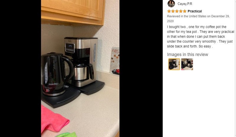 Coffee Machine Espresso Maker Tray Caddy Sliding *Over Stocked* Carousel 2