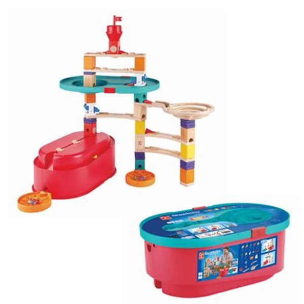Hape Quadrilla Stack Track Bucket Set Marble Run Carousel 1