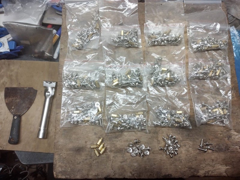PC screws &brass mounts for mb, drives, cases. PC set in bag NZ Stock Carousel 3