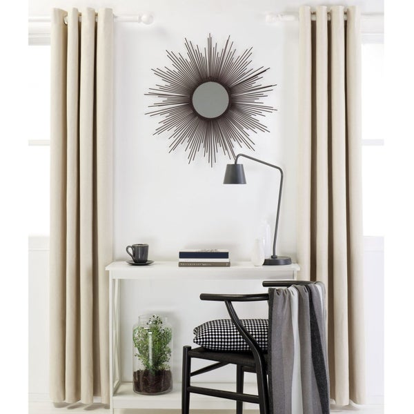 Designers Choice Pair of Linen Cotton Coated Eyelet Curtains Natural 140 x 213cm Carousel 1