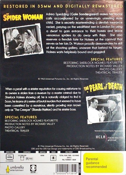 Sherlock Holmes - The Spider Woman - The Pearl of Death Carousel 2