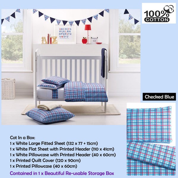 6 Pce - Gypsy Kids Cot in a Box Bedding Package Carousel 1