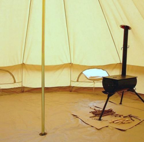 Bell Tent Stove Pipe Collar Kit for In-tent Wood Burner Carousel 3