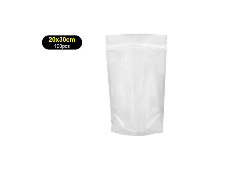 PTN 100pc 20x30cm Resealable Stand Up Bags Heat Seal Zipper Lock Storage Pouch Carousel 1