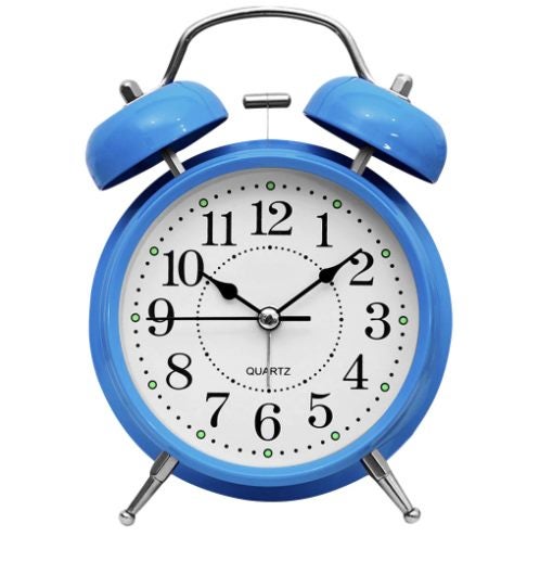 Classic Compact Twin Bell Alarm Clock (Red) Carousel 1