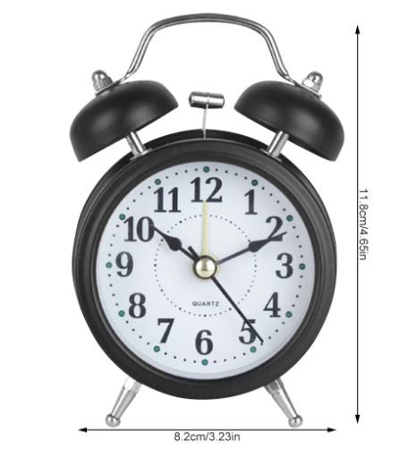 Classic Compact Twin Bell Alarm Clock (Red) Carousel 2