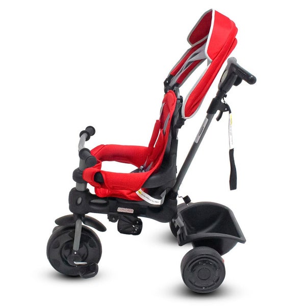 Vee Bee Red 10-36m Explorer Kids Toddler Trike Bike Ride On Canopy Parent Handle Carousel 8