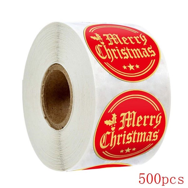 100-500pcs Christmas Gift Sealing Stickers 1 inch Thank you Love Design D CHK177 Carousel 1