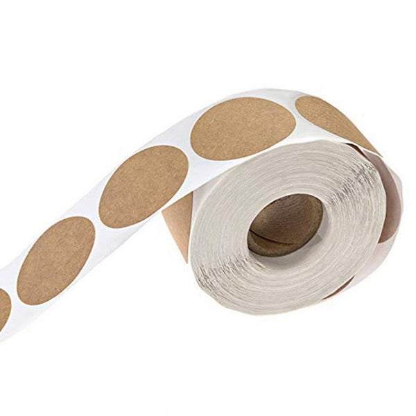 100/500Pcs Kraft Paper Stickers Round Blank Labels For Handmade Gift Tag CHK177 Carousel 11