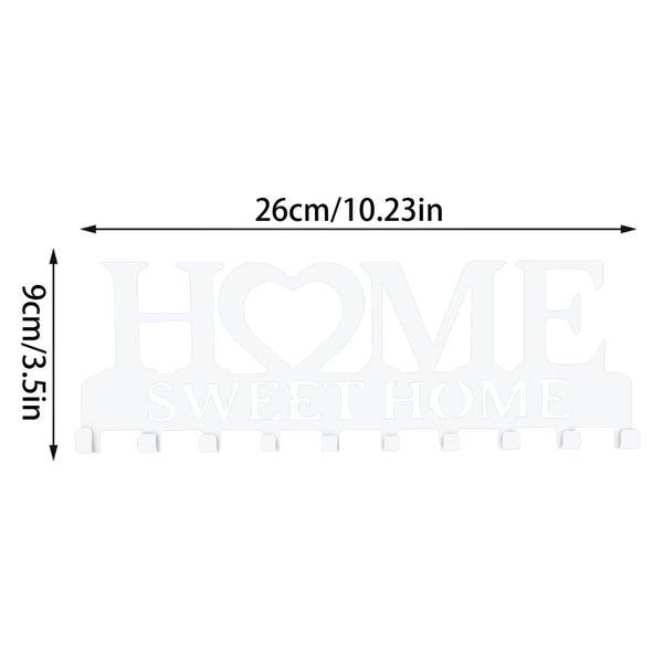 Black By Metal Wall-mounted Clothes Rack Coat Rack Key Holder Kitchen Org CHK177 Carousel 1