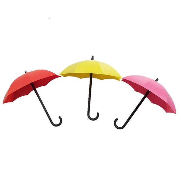 3Pcs/set Creative Umbrella Shape Hook Colorful Key Hanger Holder home Bed CHK177 Carousel 1
