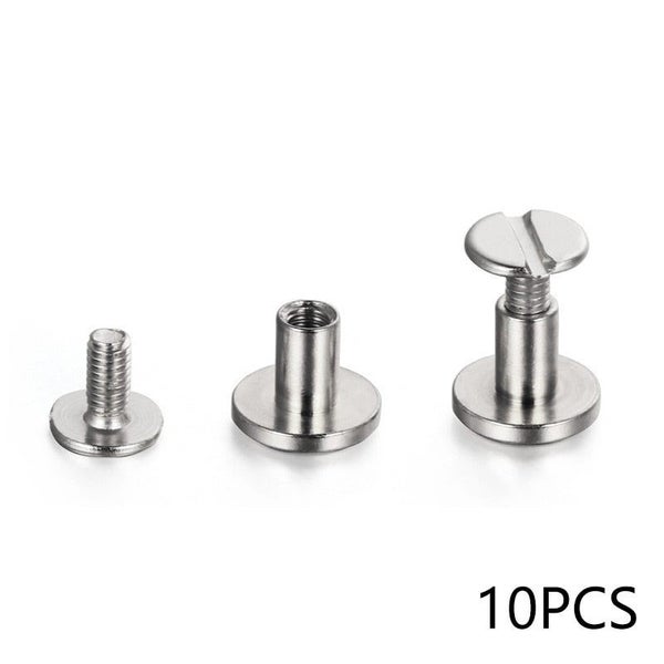 10Sets Luggage Leather Metal Craft Solid Screw Nail Rivet Double Curved H CHK177 Carousel 1