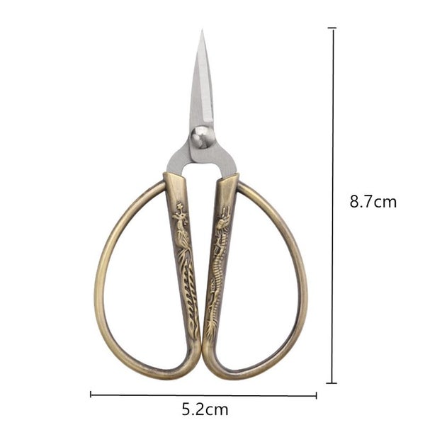 Golden Scissors Zig Zag Durable High Steel Vintage Tailor Scissors Craft CHK177 Carousel 1