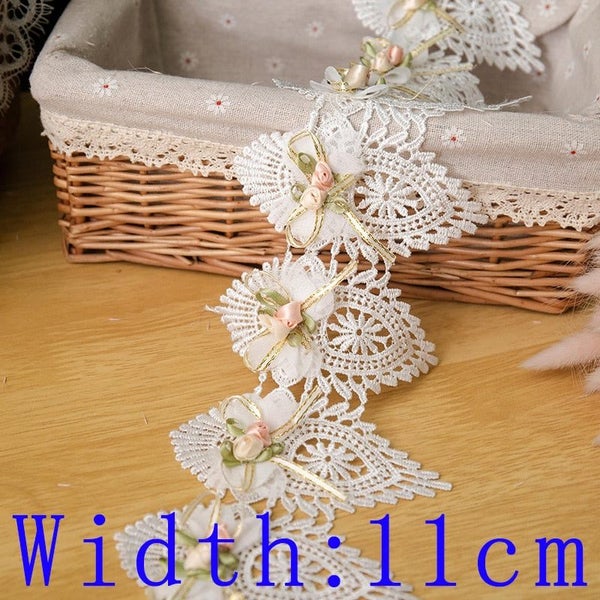 Lace Ribbon For Wedding Decor Dress Bag DIY Sewing Accessories Beaded App CHK177 Carousel 1