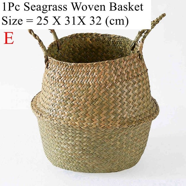 Seagrass Storage Basket Wicker Basket Work Rattan Hanging Planting Flower CHK177 Carousel 11