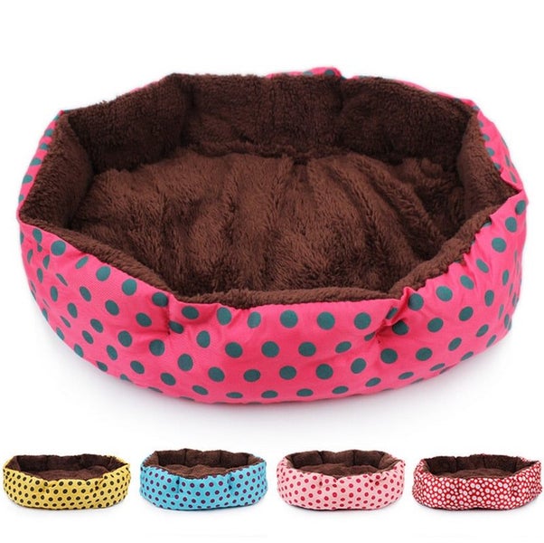 Dog Bed for Small Pet Bed Cute Doghouse Dot Printed Pet Mat Cat Bed Pet C CHK177 Carousel 2