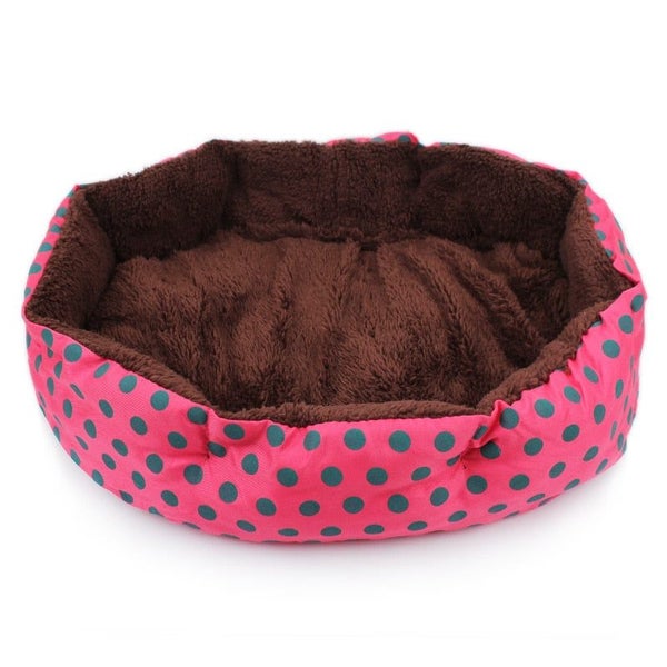 Dog Bed for Small Pet Bed Cute Doghouse Dot Printed Pet Mat Cat Bed Pet C CHK177 Carousel 1