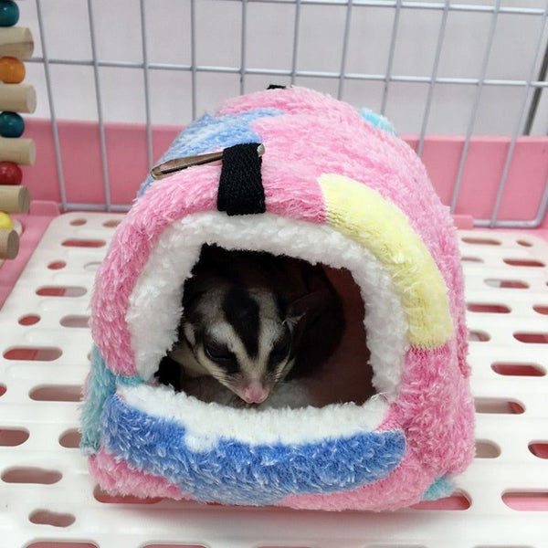 Hamster House Warm Soft Beds And Houses Rodent Cage Printed Hammock for R CHK177 Carousel 1
