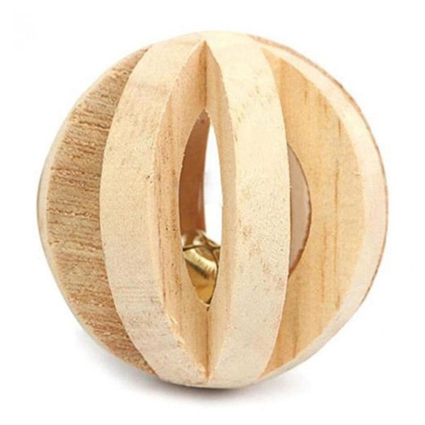 Cute Natural Wooden Rabbits Hamster Toys Pine Dumbells Unicycle Bell Roll CHK177 Carousel 1