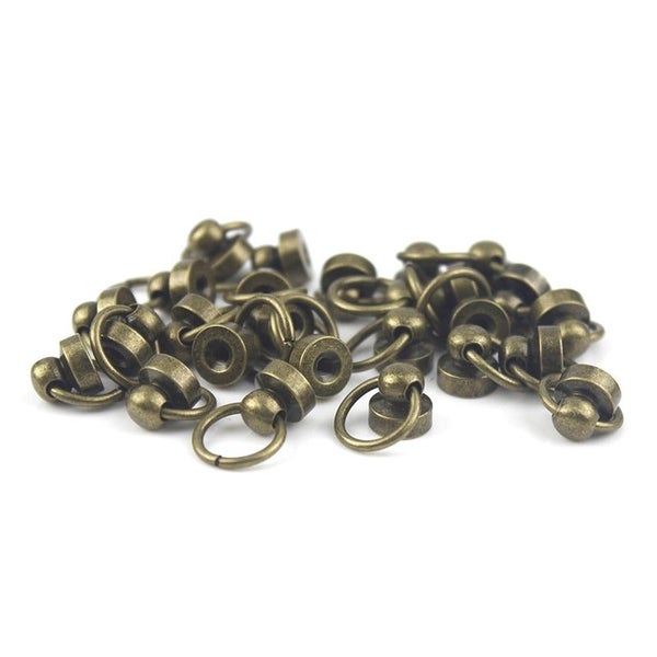 10pcs Metal Ball Post With O Ring Studs Rivets Nail Screwback Round Head CHK177 Carousel 1