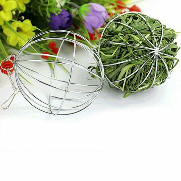 Stainless Steel Round Sphere Feed Dispense Exercise Hanging Hay Ball Guin CHK177 Carousel 2