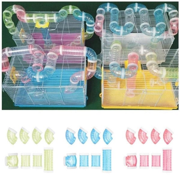 8 Pcs/set DIY Hamster Tunnel Toy Pet Sports Training Pipeline Transparent CHK177 Carousel 2