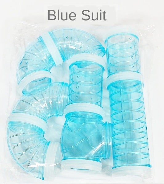 8 Pcs/set DIY Hamster Tunnel Toy Pet Sports Training Pipeline Transparent CHK177 Carousel 1