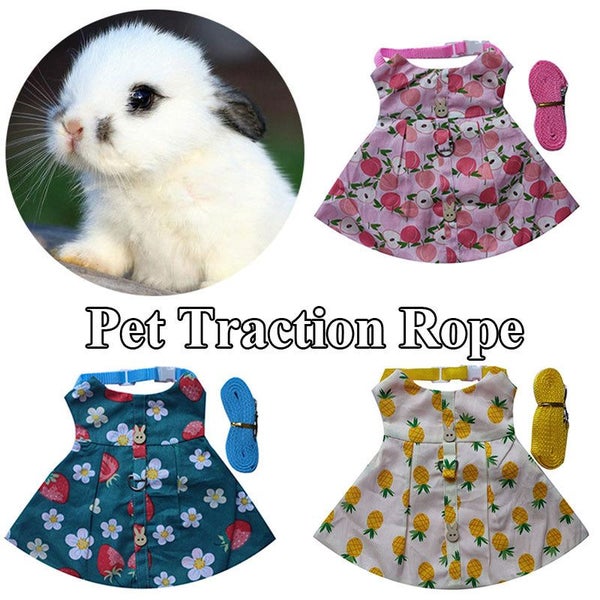 Convenient Bunny Dress Rabbit Holiday Costume Cute Floral Harness Leash S CHK177 Carousel 2