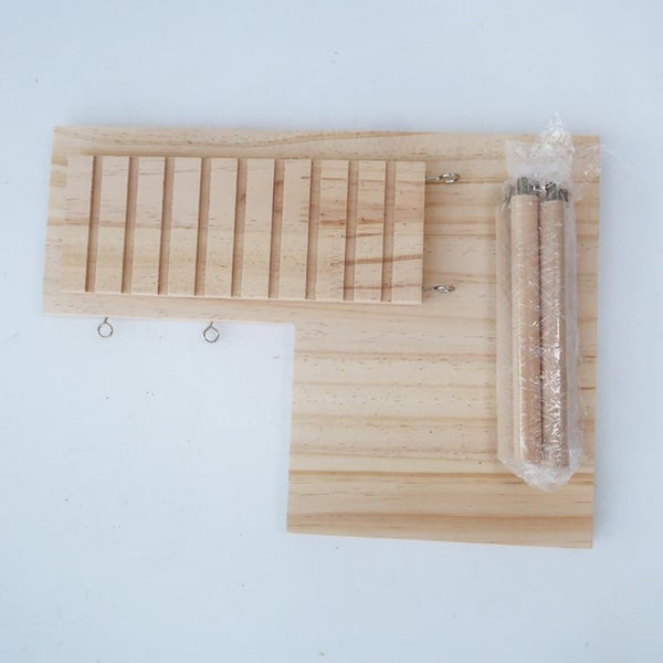 Hamster Toy DIY Installation Play Ground Natural Wood Small Animal Climbi CHK177 Carousel 7