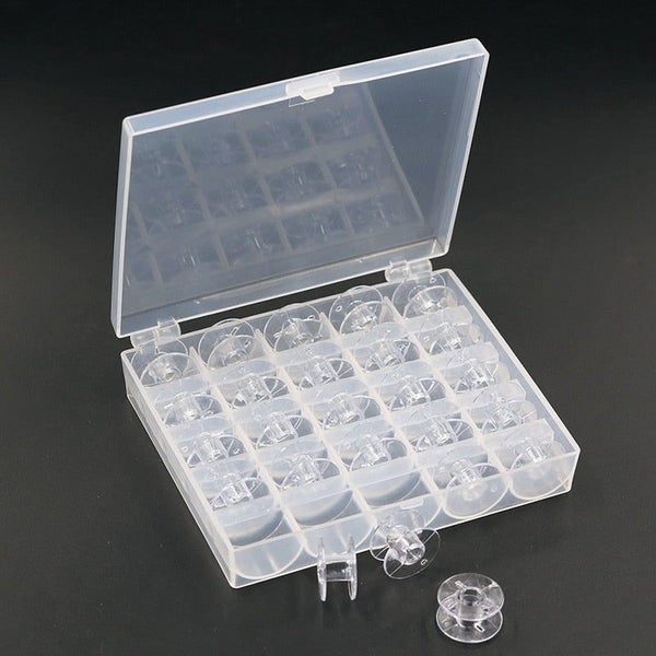 25cells Clear Sewing Machine Bobbins Spools Empty Bobbins Spools Plastic CHK177 Carousel 2