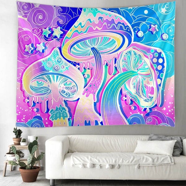 Psychedelic mushroom Home Decor Mandala Tapestry Wall Hanging kawaii Room CHK177 Carousel 2